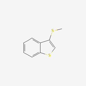 molecular formula C9H8S2 B15389396 Benzo[b]thiophene, 3-(methylthio)- CAS No. 22316-03-6