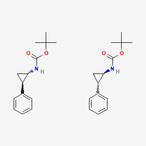 molecular formula C28H38N2O4 B15389399 Trans-tert-butyl (-2-phenylcyclopropyl)carbamate 