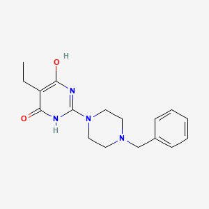 molecular formula C17H22N4O2 B15389429 2-(4-benzylpiperazin-1-yl)-5-ethyl-6-hydroxypyrimidin-4(3H)-one 