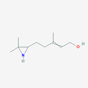 molecular formula C10H19NO B15389680 2,2-dimethyl-3-((E)-5-hydroxy-3-methyl-3-pentenyl)aziridine 
