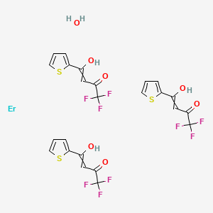 molecular formula C24H17ErF9O7S3 B15389711 Erbium;1,1,1-trifluoro-4-hydroxy-4-thiophen-2-ylbut-3-en-2-one;hydrate 