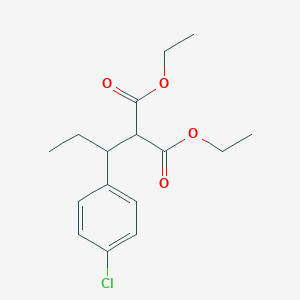 molecular formula C16H21ClO4 B15389735 Diethyl [1-(4-chlorophenyl)propyl]propanedioate CAS No. 102733-43-7