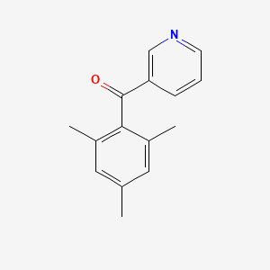 molecular formula C15H15NO B15389761 Methanone, 3-pyridinyl(2,4,6-trimethylphenyl)- CAS No. 50378-87-5