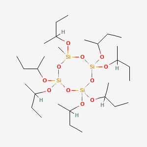 molecular formula C29H66O11Si4 B15389893 Methylheptakis(1-methylpropoxy)cyclotetrasiloxane CAS No. 70969-52-7