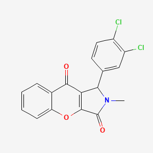molecular formula C18H11Cl2NO3 B15389933 1-(3,4-Dichlorophenyl)-2-methyl-1,2-dihydrochromeno[2,3-c]pyrrole-3,9-dione 