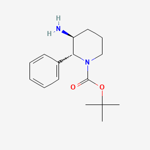 molecular formula C16H24N2O2 B15389943 trans-Tert-butyl 3-amino-2-phenylpiperidine-1-carboxylate 