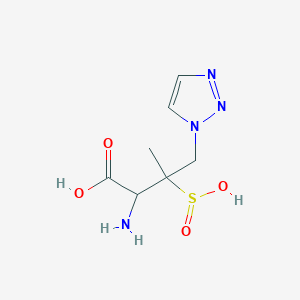 molecular formula C7H12N4O4S B153900 α-氨基-β-甲基-β-磺基-1H-1,2,3-三唑-1-丁酸 CAS No. 118175-11-4