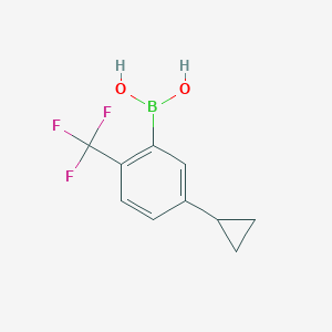 molecular formula C10H10BF3O2 B15390220 (5-Cyclopropyl-2-(trifluoromethyl)phenyl)boronic acid 