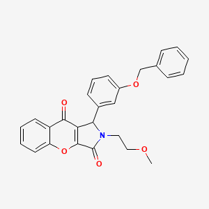 molecular formula C27H23NO5 B15390326 1-[3-(Benzyloxy)phenyl]-2-(2-methoxyethyl)-1,2-dihydrochromeno[2,3-c]pyrrole-3,9-dione 