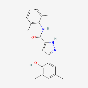 molecular formula C20H21N3O2 B15390402 N-(2,6-dimethylphenyl)-3-(2-hydroxy-3,5-dimethylphenyl)-1H-pyrazole-5-carboxamide 