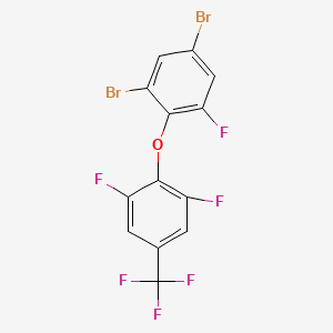 molecular formula C13H4Br2F6O B15390424 1,5-Dibromo-2-[2,6-difluoro-4-(trifluoromethyl)phenoxy]-3-fluorobenzene 