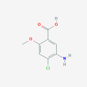 molecular formula C8H8ClNO3 B15390576 5-Amino-4-chloro-2-methoxybenzoic acid 