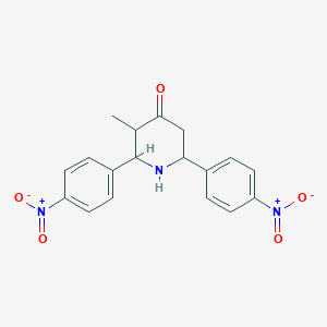 molecular formula C18H17N3O5 B15390577 3-Methyl-2,6-bis(4-nitrophenyl)-4-piperidinone CAS No. 17040-73-2