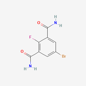molecular formula C8H6BrFN2O2 B15390589 5-Bromo-2-fluoroisophthalamide 