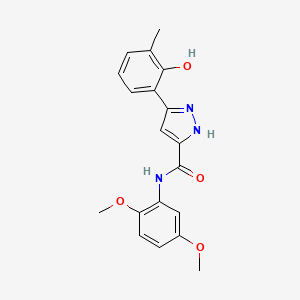 molecular formula C19H19N3O4 B15390608 N-(2,5-dimethoxyphenyl)-3-(2-hydroxy-3-methylphenyl)-1H-pyrazole-5-carboxamide 