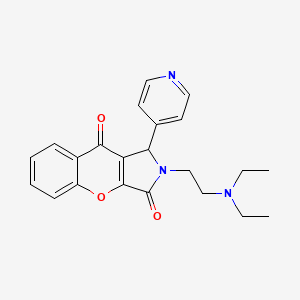 molecular formula C22H23N3O3 B15390645 2-[2-(Diethylamino)ethyl]-1-(pyridin-4-yl)-1,2-dihydrochromeno[2,3-c]pyrrole-3,9-dione 