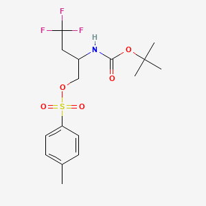 molecular formula C16H22F3NO5S B15390717 tert-butyl N-(4,4,4-trifluoro-1-{[(4-methylbenzene)sulfonyl]oxy}butan-2-yl)carbamate 