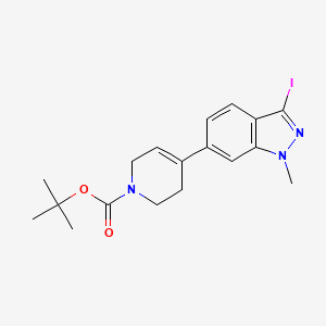 molecular formula C18H22IN3O2 B15390758 tert-butyl 4-(3-iodo-1-methyl-1H-indazol-6-yl)-3,6-dihydropyridine-1(2H)-carboxylate 