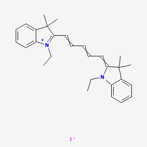 molecular formula C29H35IN2 B15390784 1-Ethyl-2-[5-(1-ethyl-3,3-dimethylindol-1-ium-2-yl)penta-2,4-dienylidene]-3,3-dimethylindole;iodide 