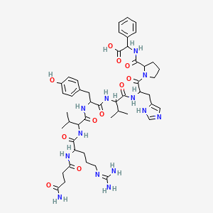 molecular formula C48H67N13O11 B15390820 deamino-Asn-DL-Arg-DL-Val-DL-Tyr-DL-Val-DL-His-DL-Pro-DL-Phg-OH 