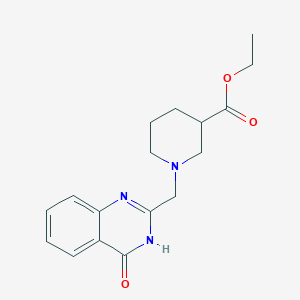 molecular formula C17H21N3O3 B15390835 Ethyl 1-[(4-hydroxyquinazolin-2-yl)methyl]piperidine-3-carboxylate 