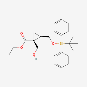 molecular formula C24H32O4Si B15390931 ethyl (1R,2R)-2-{[(tert-butyldiphenylsilyl)oxy]methyl}-1-(hydroxymethyl)cyclopropane-1-carboxylate 