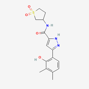 molecular formula C16H19N3O4S B15390994 N-(1,1-dioxidotetrahydrothiophen-3-yl)-5-(2-hydroxy-3,4-dimethylphenyl)-1H-pyrazole-3-carboxamide 