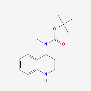 molecular formula C15H22N2O2 B15391114 tert-butyl N-methyl-N-(1,2,3,4-tetrahydroquinolin-4-yl)carbamate 