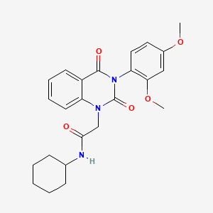 molecular formula C24H27N3O5 B15391294 N-cyclohexyl-2-[3-(2,4-dimethoxyphenyl)-2,4-dioxoquinazolin-1-yl]acetamide 