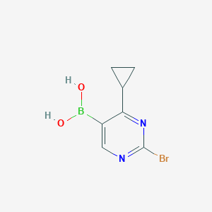molecular formula C7H8BBrN2O2 B15391305 (2-Bromo-4-cyclopropylpyrimidin-5-yl)boronic acid 