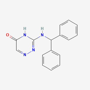 molecular formula C16H14N4O B15391499 3-[(Diphenylmethyl)amino]-1,2,4-triazin-5-ol 