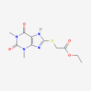 molecular formula C11H14N4O4S B15391563 ethyl [(1,3-dimethyl-2,6-dioxo-2,3,6,7-tetrahydro-1H-purin-8-yl)sulfanyl]acetate 