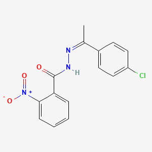 molecular formula C15H12ClN3O3 B15391569 N'-[1-(4-chlorophenyl)ethylidene]-2-nitrobenzohydrazide 