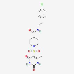 molecular formula C19H23ClN4O5S B15391622 N-[2-(4-chlorophenyl)ethyl]-1-[(2,4-dihydroxy-6-methylpyrimidin-5-yl)sulfonyl]piperidine-4-carboxamide 