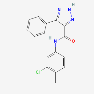 molecular formula C16H13ClN4O B15391640 N-(3-chloro-4-methylphenyl)-4-phenyl-1H-1,2,3-triazole-5-carboxamide 
