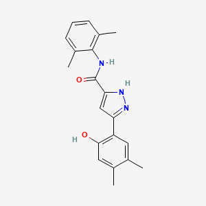 molecular formula C20H21N3O2 B15391663 N-(2,6-dimethylphenyl)-5-(2-hydroxy-4,5-dimethylphenyl)-1H-pyrazole-3-carboxamide 