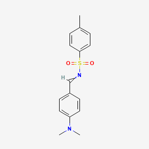 molecular formula C16H18N2O2S B15391729 N-[[4-(Dimethylamino)phenyl]methylene]-4-methylbenzenesulfonamide CAS No. 14674-40-9