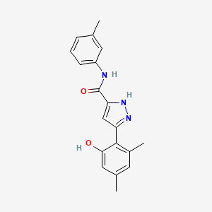 molecular formula C19H19N3O2 B15391784 3-(2-hydroxy-4,6-dimethylphenyl)-N-(3-methylphenyl)-1H-pyrazole-5-carboxamide 