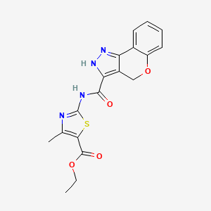 molecular formula C18H16N4O4S B15391892 Ethyl 2-[(2,4-dihydrochromeno[4,3-c]pyrazol-3-ylcarbonyl)amino]-4-methyl-1,3-thiazole-5-carboxylate 