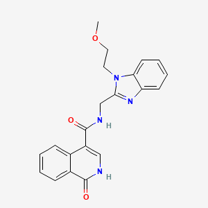 molecular formula C21H20N4O3 B15391932 1-hydroxy-N-{[1-(2-methoxyethyl)-1H-benzimidazol-2-yl]methyl}isoquinoline-4-carboxamide 
