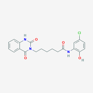 molecular formula C20H20ClN3O4 B15391940 N-(5-chloro-2-hydroxyphenyl)-6-(2-hydroxy-4-oxoquinazolin-3(4H)-yl)hexanamide 