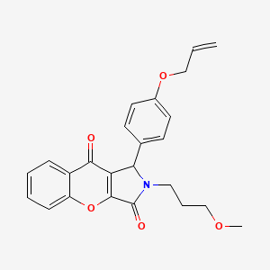 molecular formula C24H23NO5 B15392072 2-(3-Methoxypropyl)-1-[4-(prop-2-en-1-yloxy)phenyl]-1,2-dihydrochromeno[2,3-c]pyrrole-3,9-dione 