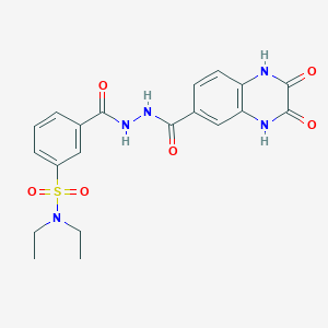 molecular formula C20H21N5O6S B15392158 3-({2-[(2,3-dioxo-1,2,3,4-tetrahydroquinoxalin-6-yl)carbonyl]hydrazinyl}carbonyl)-N,N-diethylbenzenesulfonamide 