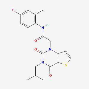 molecular formula C19H20FN3O3S B15392215 N-(4-fluoro-2-methylphenyl)-2-[3-(2-methylpropyl)-2,4-dioxo-3,4-dihydrothieno[3,2-d]pyrimidin-1(2H)-yl]acetamide 