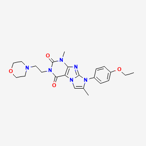 molecular formula C23H28N6O4 B15392260 6-(4-Ethoxyphenyl)-4,7-dimethyl-2-(2-morpholin-4-ylethyl)purino[7,8-a]imidazole-1,3-dione 