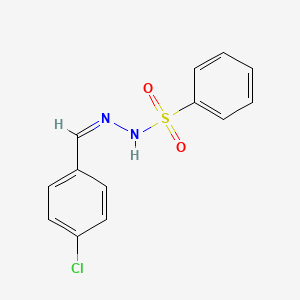 molecular formula C13H11ClN2O2S B15392291 N'-((4-Chlorophenyl)methylene)benzenesulfonohydrazide 
