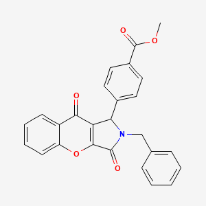 molecular formula C26H19NO5 B15392311 Methyl 4-(2-benzyl-3,9-dioxo-1,2,3,9-tetrahydrochromeno[2,3-c]pyrrol-1-yl)benzoate 