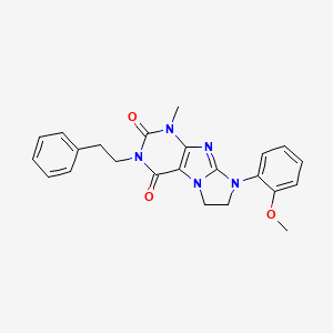 molecular formula C23H23N5O3 B15392497 6-(2-methoxyphenyl)-4-methyl-2-(2-phenylethyl)-7,8-dihydropurino[7,8-a]imidazole-1,3-dione 
