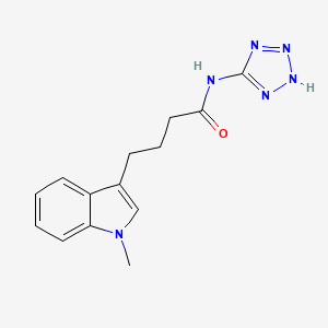 molecular formula C14H16N6O B15392677 4-(1-methyl-1H-indol-3-yl)-N-(1H-tetrazol-5-yl)butanamide 