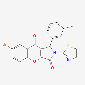 molecular formula C20H10BrFN2O3S B15392701 7-Bromo-1-(3-fluorophenyl)-2-(1,3-thiazol-2-yl)-1,2-dihydrochromeno[2,3-c]pyrrole-3,9-dione 